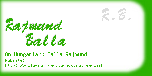 rajmund balla business card